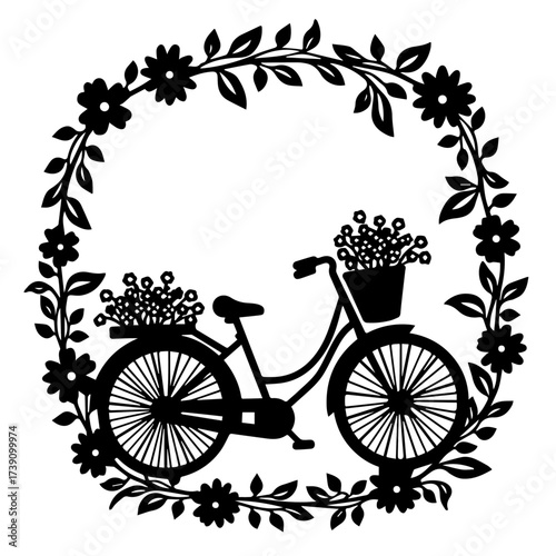 vintage bicycle vector illustration, bicycle, bike, sport, silhouette, illustration, cycling, vector, cycle, wheel, ride, cyclist, biker, race, black, woman, pedal, cartoon, people, mountain, bicyclin