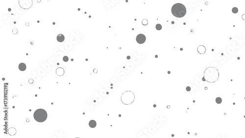 Gray circles scattered on white background vector
