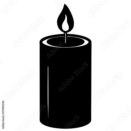 oil lamp on black background