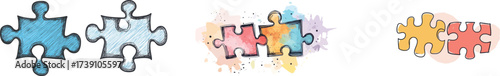 The modern one-line drawing puzzle, as a linear icon and image illustration, embodies the business concept of problem-solving and solution, utilizing a single puzzle piece drawing to convey the idea