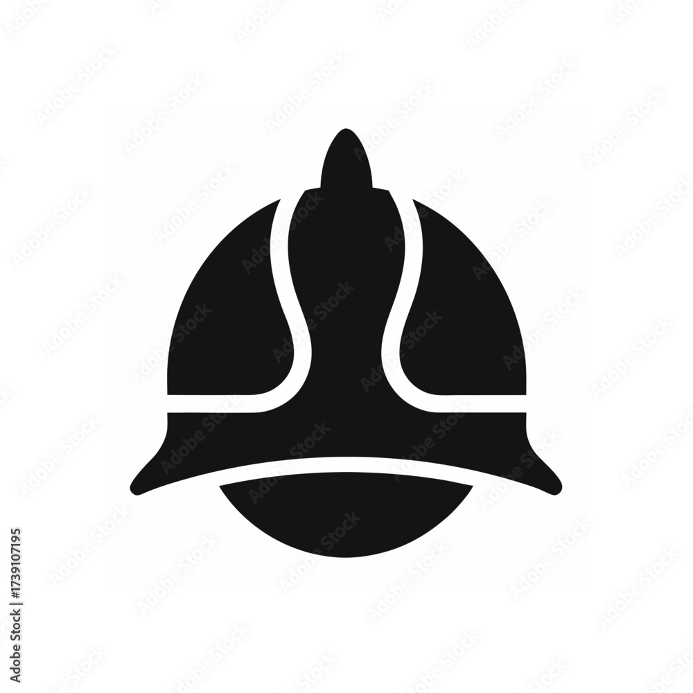 Naklejka premium Illustration of a spartan warrior helmet on transparent background silhouette