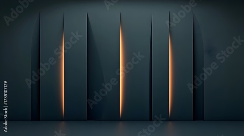 Abstract Dark Background with Glowing Lines Minimalist Modern Design