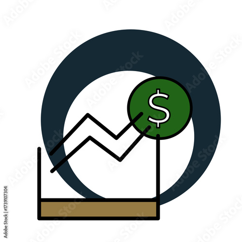 vector illustration of a dollar sign