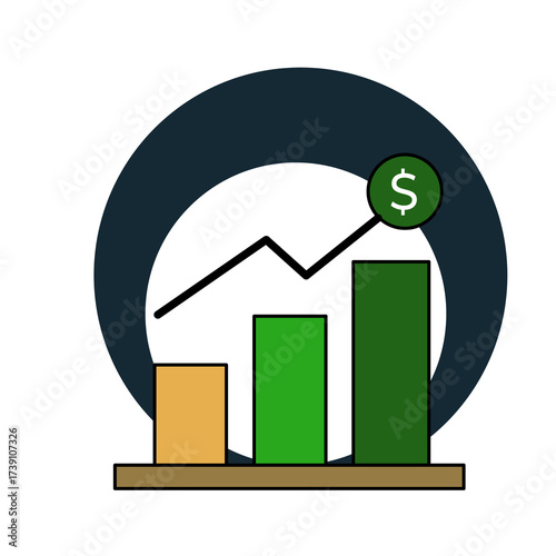 vector illustration of a graph icon