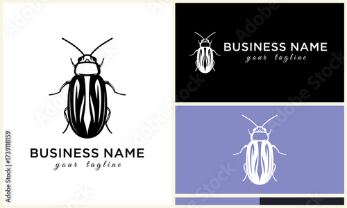 Beetle Logo Vector with Insect Design.