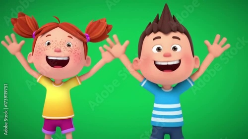 boy and girl with a big smile