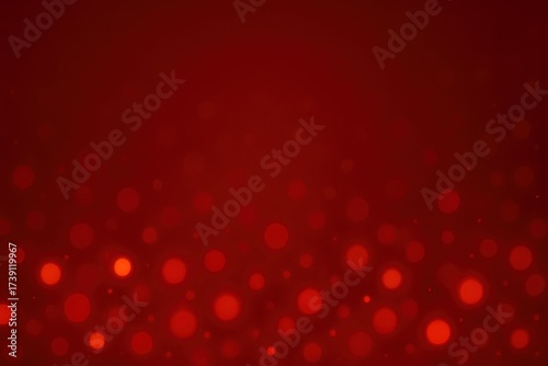 Red Bokeh Background with Festive Light Effects.