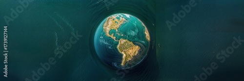 Stunning view of Earth from space showcasing continents and oceans with vivid colors and details