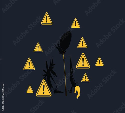 Hooded Hacker with Laptop and Binary Code — Cybersecurity Vector Illustration