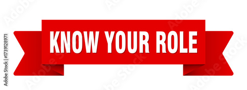 know your role ribbon isolated on transparent background. know your role ribbon
