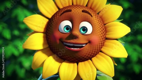 smiling sunflower with a smile