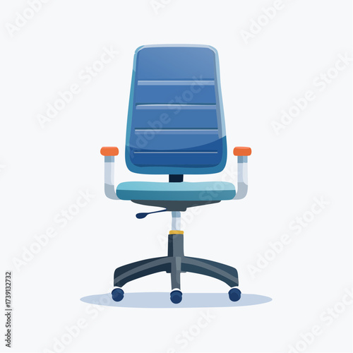 A sleek, modern blue office chair featuring ergonomic design and adjustable settings, perfect for a contemporary workspace or home office, offering comfort and support for daily tasks