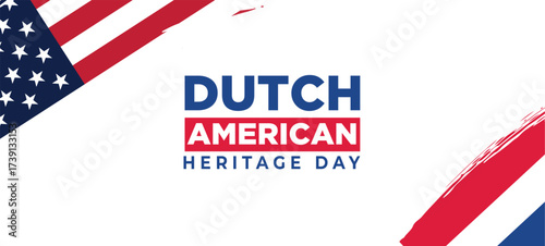 Dutch American Heritage Day illustration Banner poster post design Background 