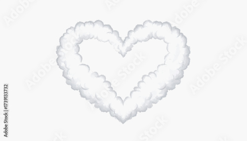 Fluffy clouds forming a heart shape in the sky creating a dreamy and romantic atmosphere for all to enjoy