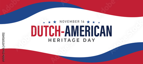 Dutch American Heritage Day illustration Banner poster post design Background 