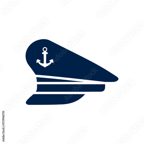 Captain hat vector illustration icon