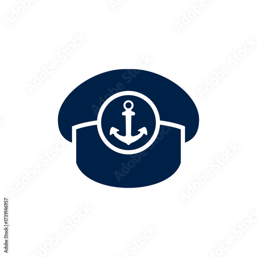 Captain hat vector illustration icon