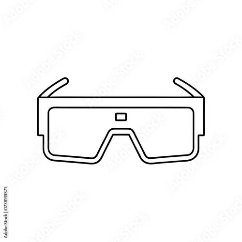 Safety glasses line art image