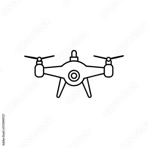 Outline drawing of a drone