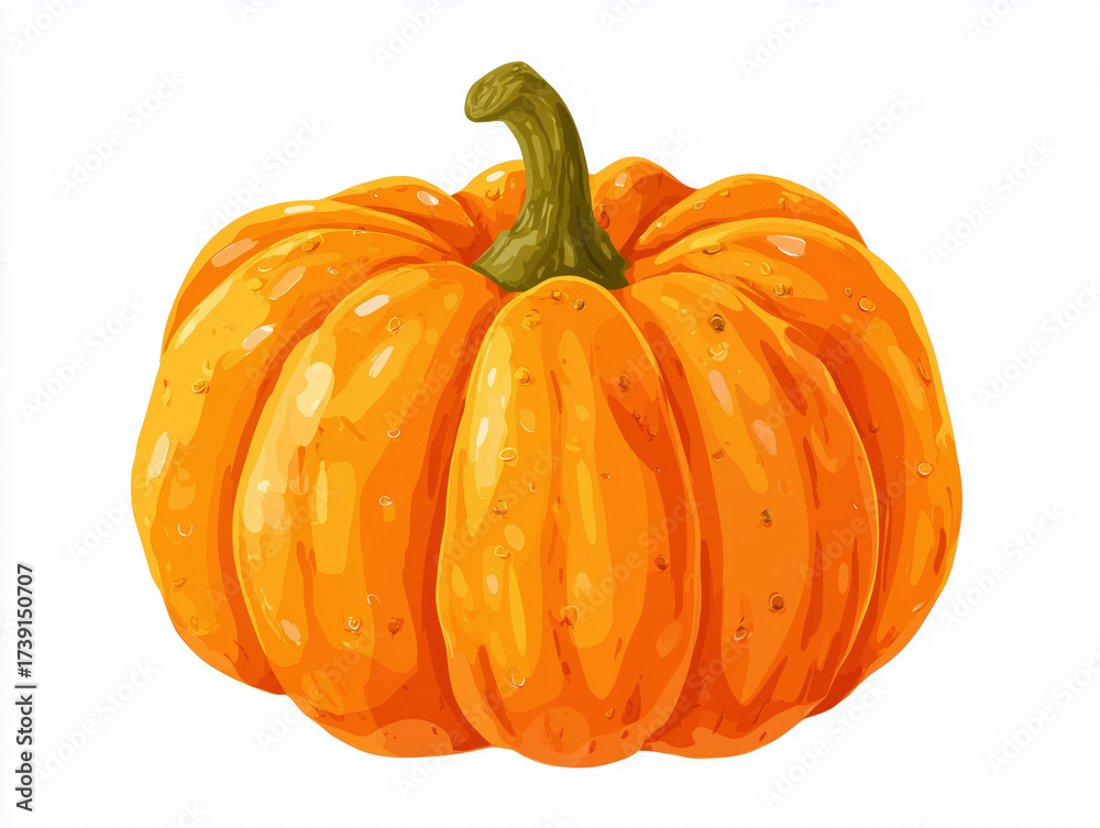 Obraz premium Bright Orange Pumpkin Lantern Clipart for Halloween Theme and Festive Decoration