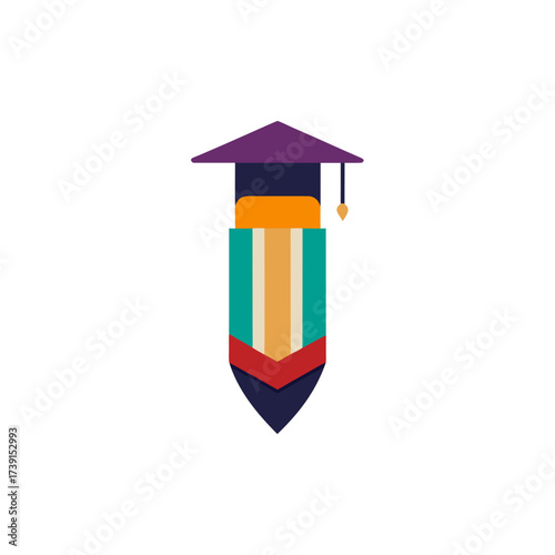 Graduation cap and diploma scroll graphic on transparent background