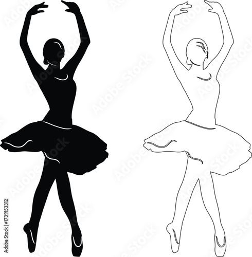 Women black dress icon set.Classic luxury dress.Long maxi, full and floor length dress icon.. Elegant evening gown for glamorous evening and cocktail party. Modern design. Flat vector illustration.