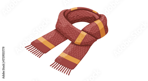 Cozy knitted scarf with stripes for winter fashion and warmth
