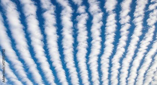 Areal View of cloudscape formations with altocumulus cloud structures
