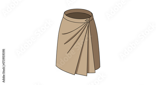 Elegant pleated skirt in minimalist design for fashion concepts