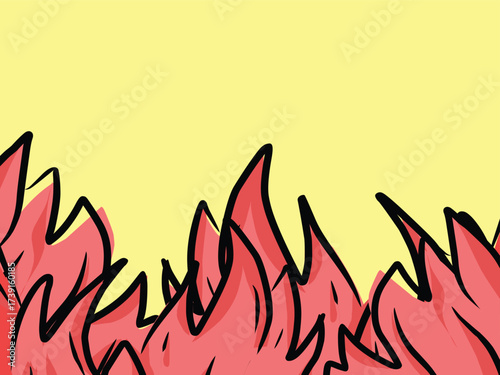 bonfire cartoon illustration design  with copyspace.eps