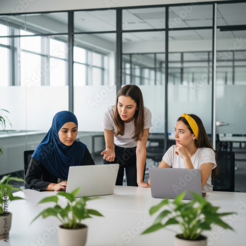 Wallpaper Mural business people working in office Torontodigital.ca