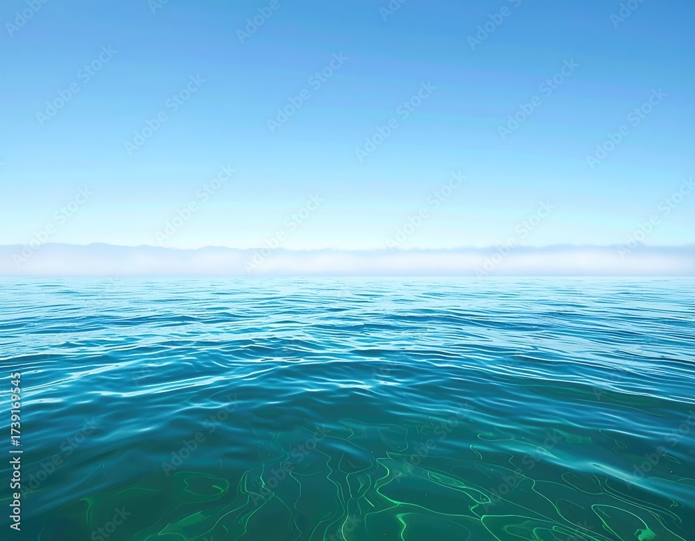 Obraz premium Ocean waves under a clear blue sky