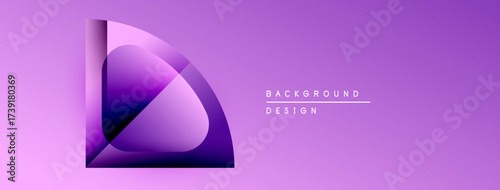 Abstract purple design. Gradient shapes create dynamic visual effect. Modern background suitable for presentations, branding.