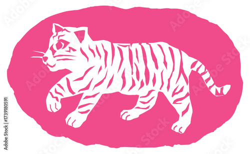 虎のスタンプイラスト