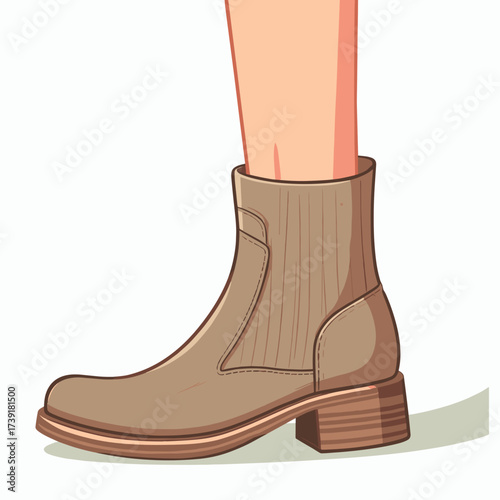 Ankle boots side view