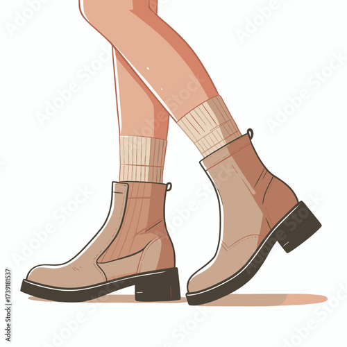 Ankle boots side view