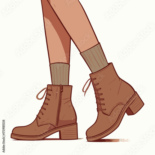 Ankle boots side view