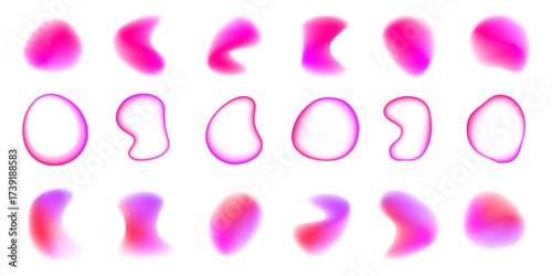 Soft neon gradients blend smoothly into each other, creating harmonious circles with gentle light bursts and a sleek modern aesthetic. PNG