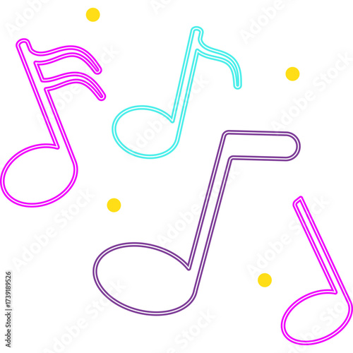 Neon Music Note