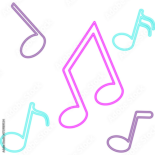 Neon Music Note