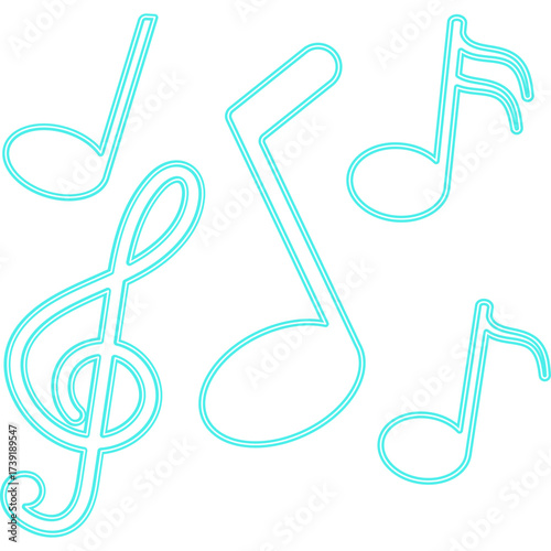 Neon Music Note