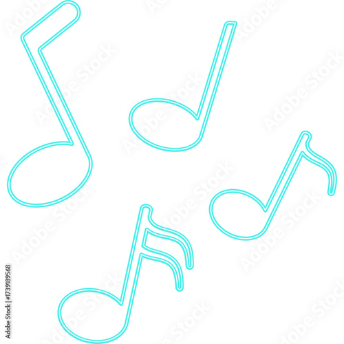 Neon Music Note