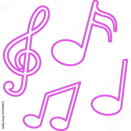 Neon Music Note