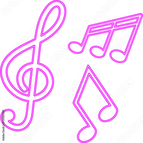 Neon Music Note
