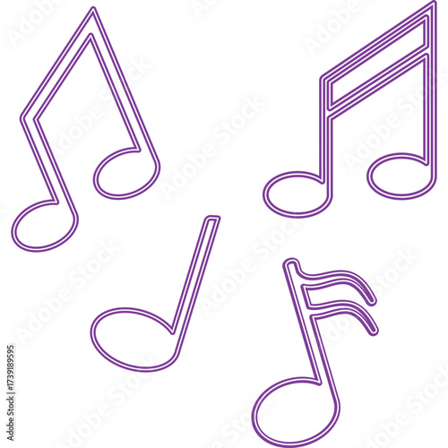 Neon Music Note