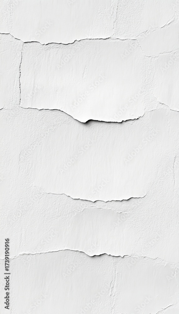 Obraz premium Textured White Cement Wall with Cracks and Uneven Surface for Contemporary Minimalist Backdrop
