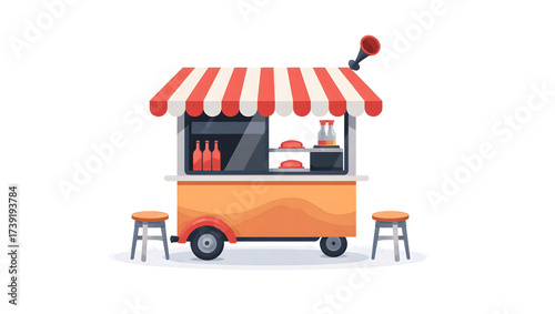 FoodCartWithStools