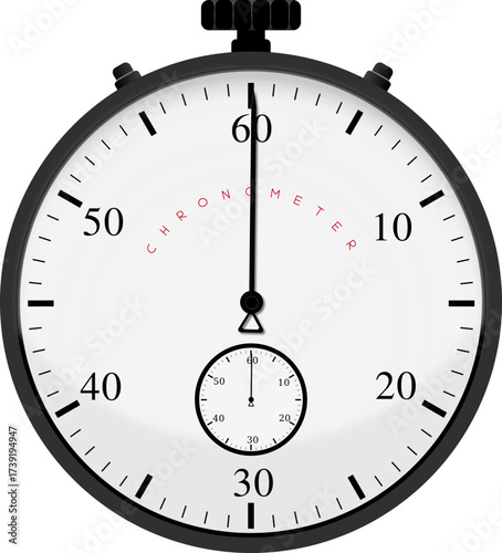 Vector of a retro stopwatch on a transparent background, usable for presentations, website, brochure
