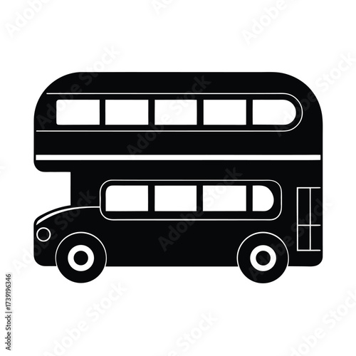 Double Decker Bus Icon Vector