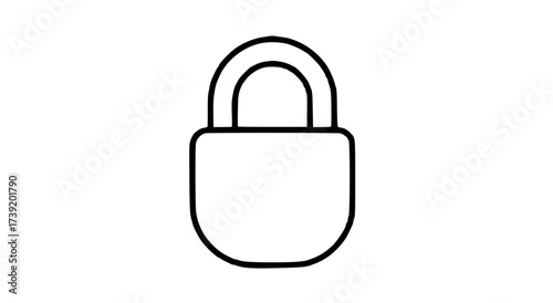 Simple line drawing of a closed padlock, centered on a white background.